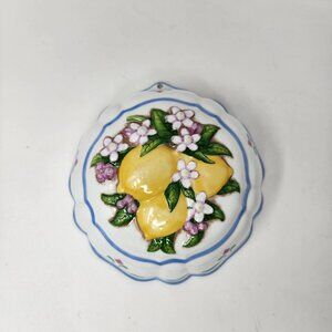 Jello Mold Wall Hanging 1986 Lemons Franklin Mint Le Cordon Bleu French